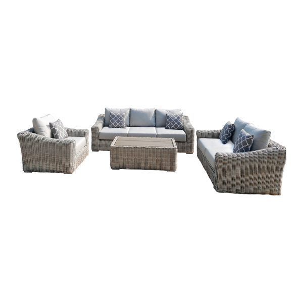 Falmouth 4 piece rattan sectional sale